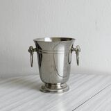 Small silver metal ice bucket