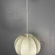 Midcentury space age cocoon hanging pendant ceiling lamp, 1960s