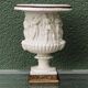 Pair of Medicis Borghese vases in porcelain biscuit and brass.