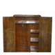 Small Art Deco wardrobe in satin walnut, circa 1930.