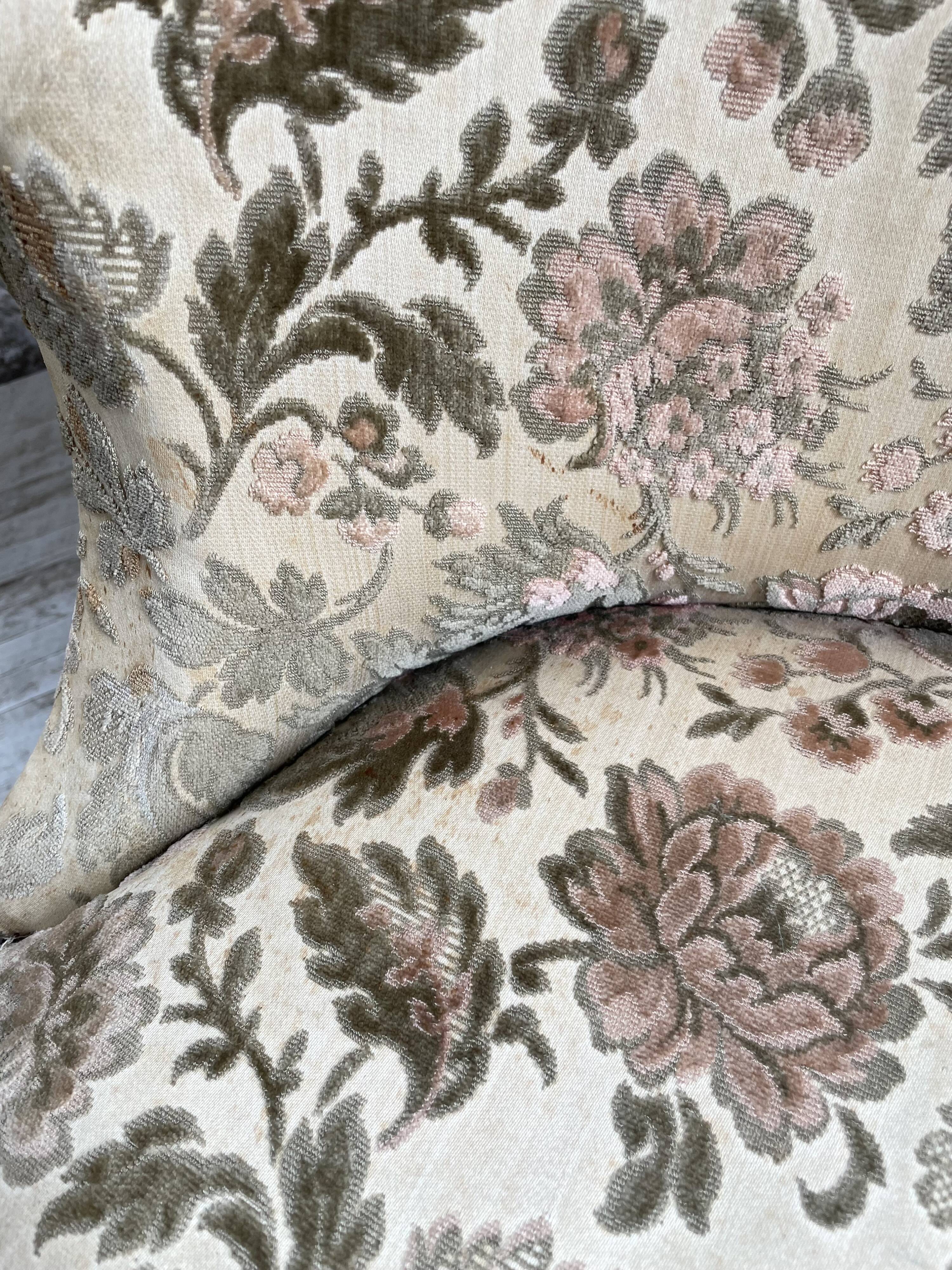 Fauteuil napoléon fleuri XIXème