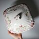 Antique Longchamp soup tureen/vegetable dish with polychrome daisies in ironstone.