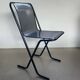 Black metal stacking chairs, Arrben Italy, 80s
