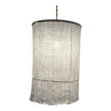 Old linen fabric lampshade suspension