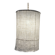 Old linen fabric lampshade suspension