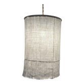 Old linen fabric lampshade suspension