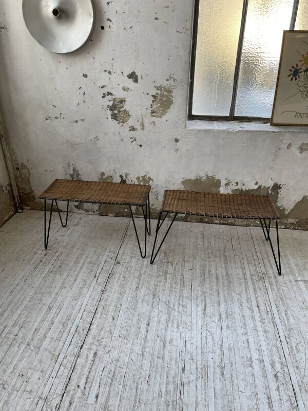 Duo de tables osier RaouDuo de tables osier Raoul Guysl Guys