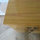 Vintage Louis XV style chest of drawers in citron wood veneer