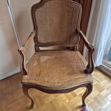 Louis XV style fluted cabriolet armchair