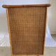 Commode  vintage en rotin et cannage