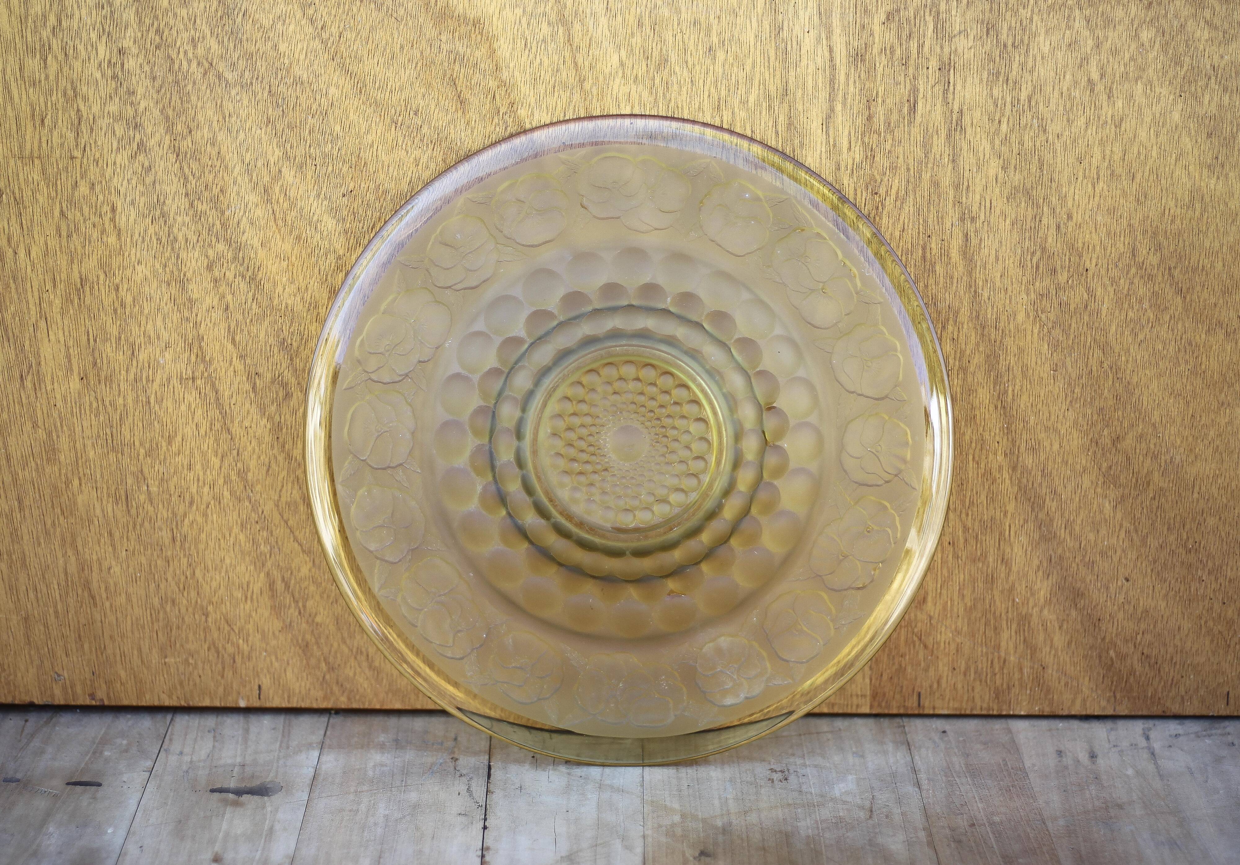 Art Deco molded glass bowl, fruit bowl, centerpiece
