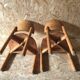Pair of solid pine chairs by Rainer Daumiller, Germany 1960