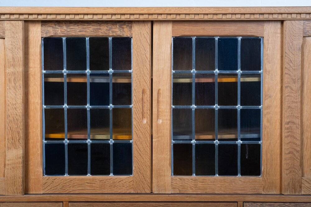 Brutalist Oak Sideboard attributed to Henning Kjærnulf, Denmark, 1960s