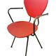 Red armchair, vintage 50s