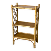 Etagère en rotin vintage 1960