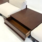 Italian modular sofa with coffee table set in Japandi style