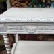 Patinated white console