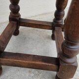 Pair of 19th century solid oak stools