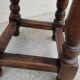 Pair of 19th century solid oak stools