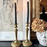 Pair of bronze candlesticks