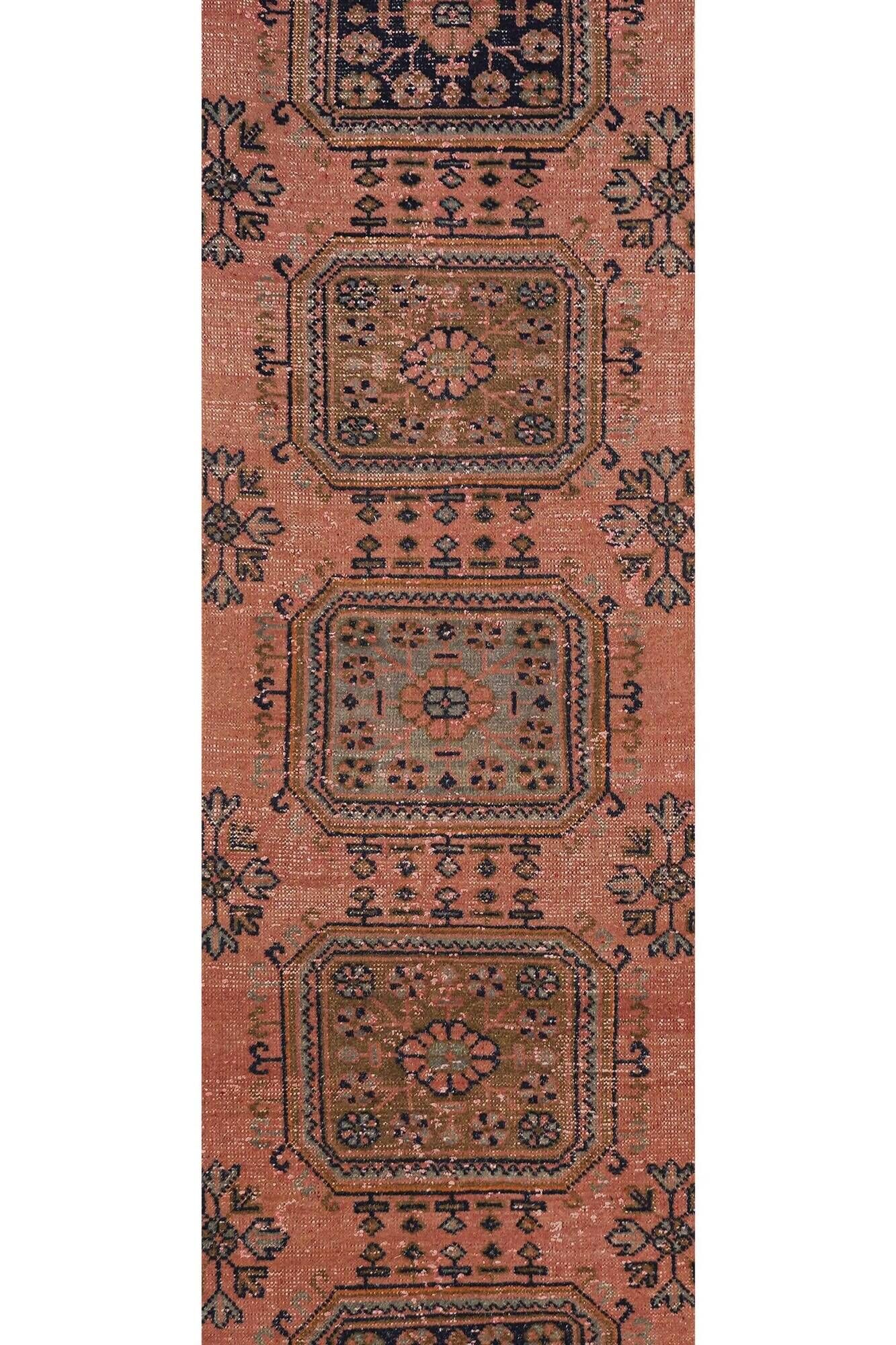 Vintage Turkish hallway rug 80x651 cm