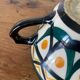 Set of 3 Breton earthenware cups & saucers