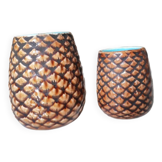 Deux petits vases pomme de pain