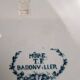 Assiette en terre de fer Badonviller modèle Mûre – décor bleu