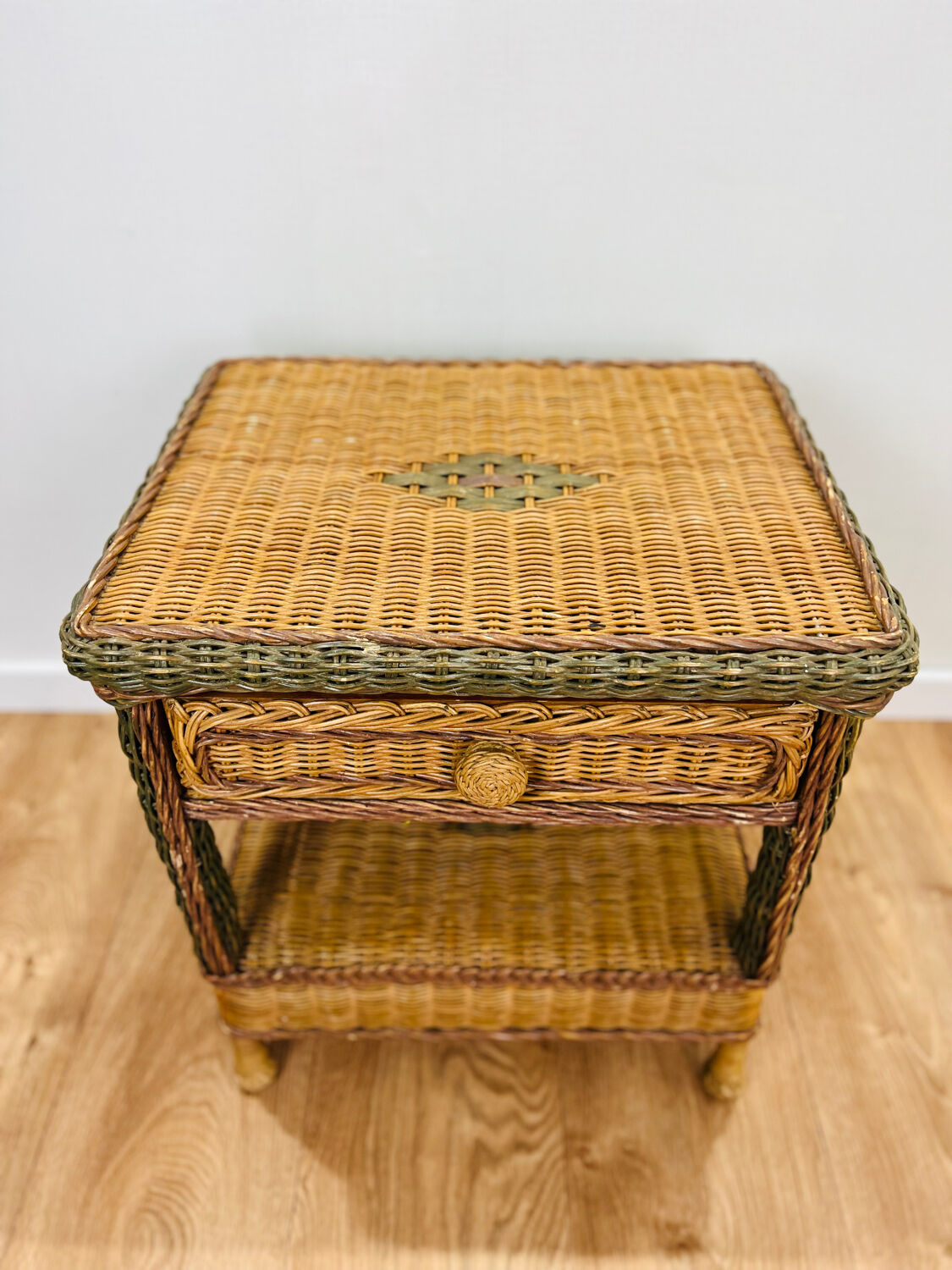 Rattan bedside