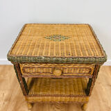 Rattan bedside