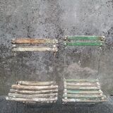 2 folding bistro / garden chairs fermob 1950