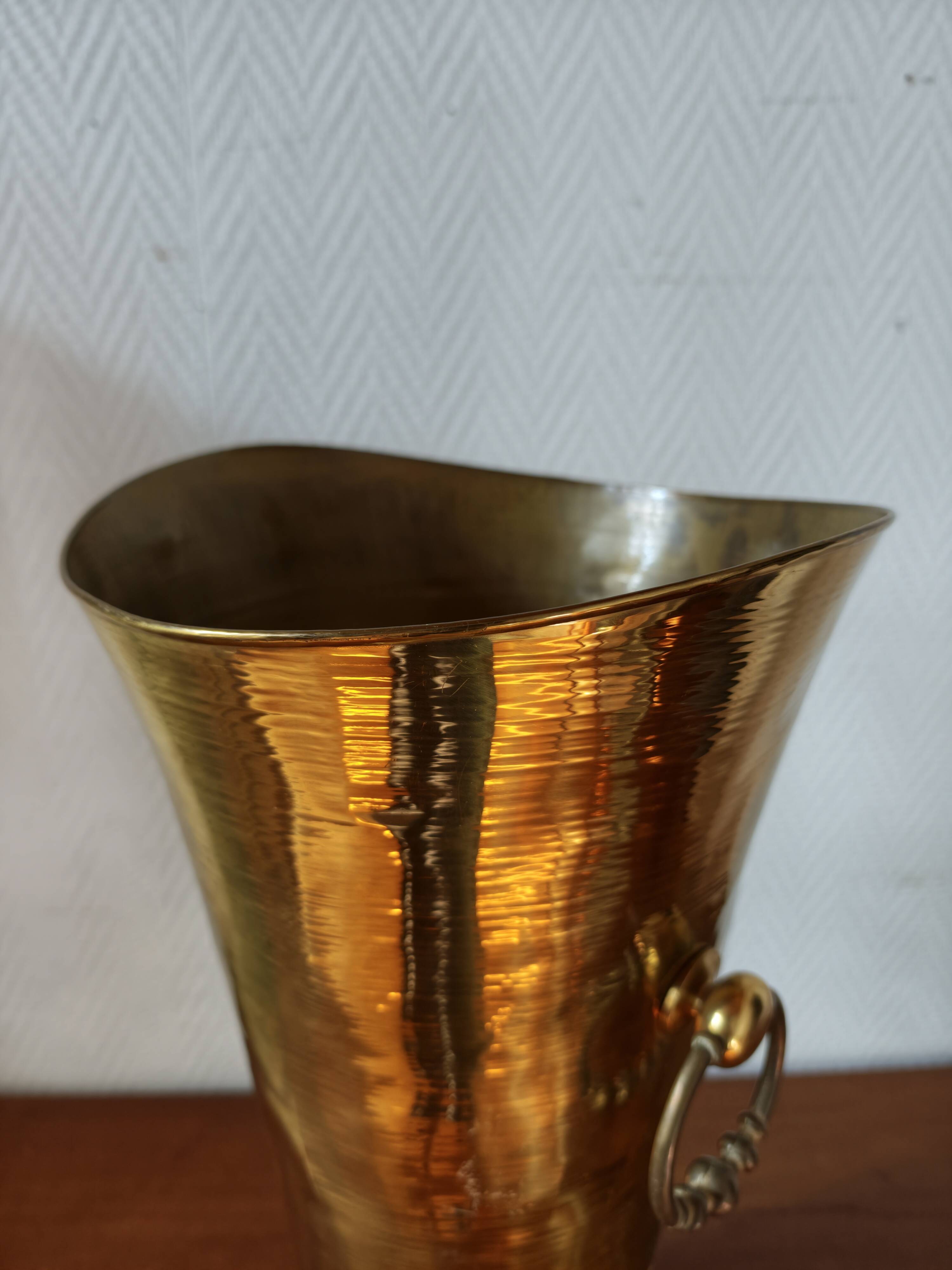 Vintage brass umbrella stand