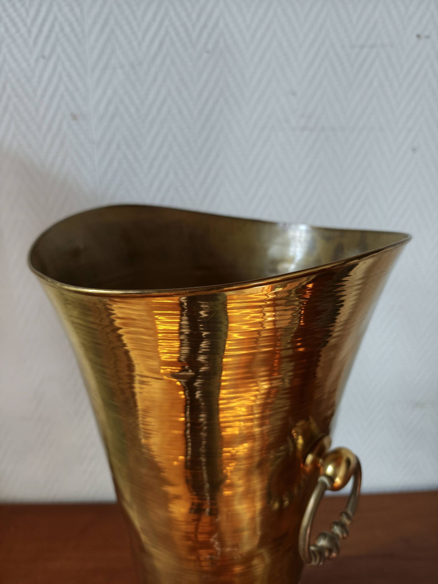 Vintage brass umbrella stand