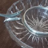Serving dish in crystal for caviar