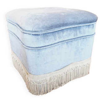 Pouf coffre bleu