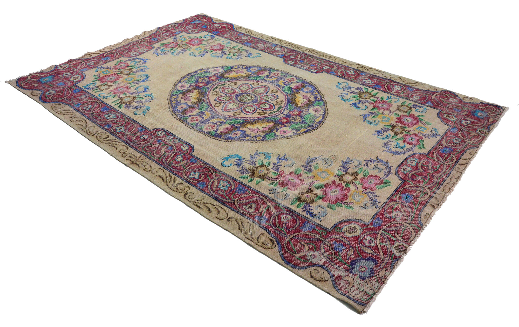 Anatolian handmade vintage rug 354 cm x 231 cm