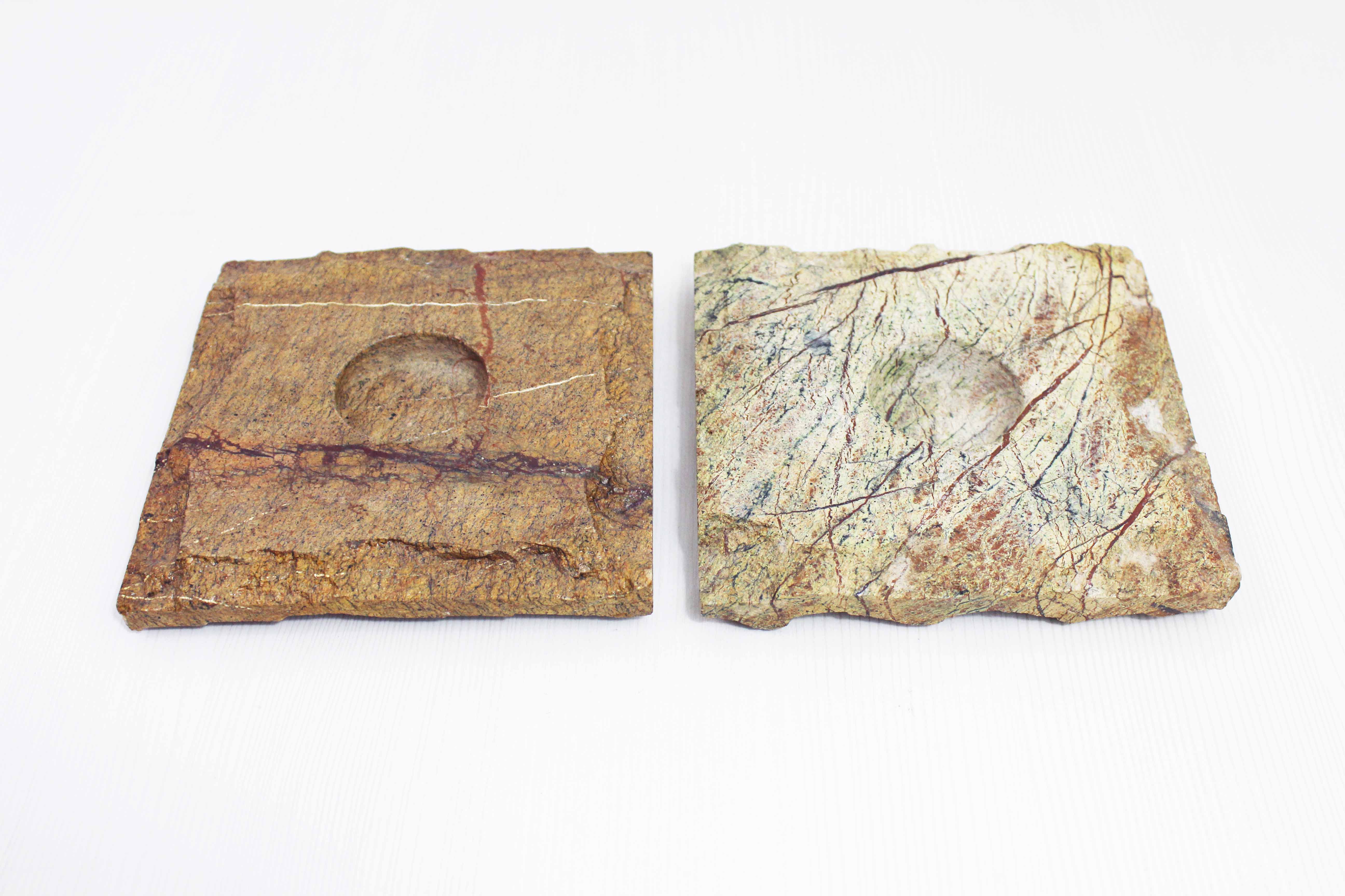 Pair of brutalist candlesticks