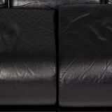 Obliqua two-seater leather sofa, Mario Botta, 1980s