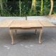 Table à manger extensible Louis XV bois massif chêne et marqueterie 200cm