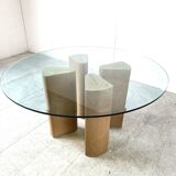 Fossil stone dining table, 1970s