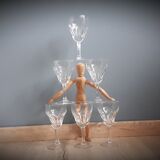 Set 6 crystal walking glasses