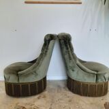 Paire de fauteuils crapauds