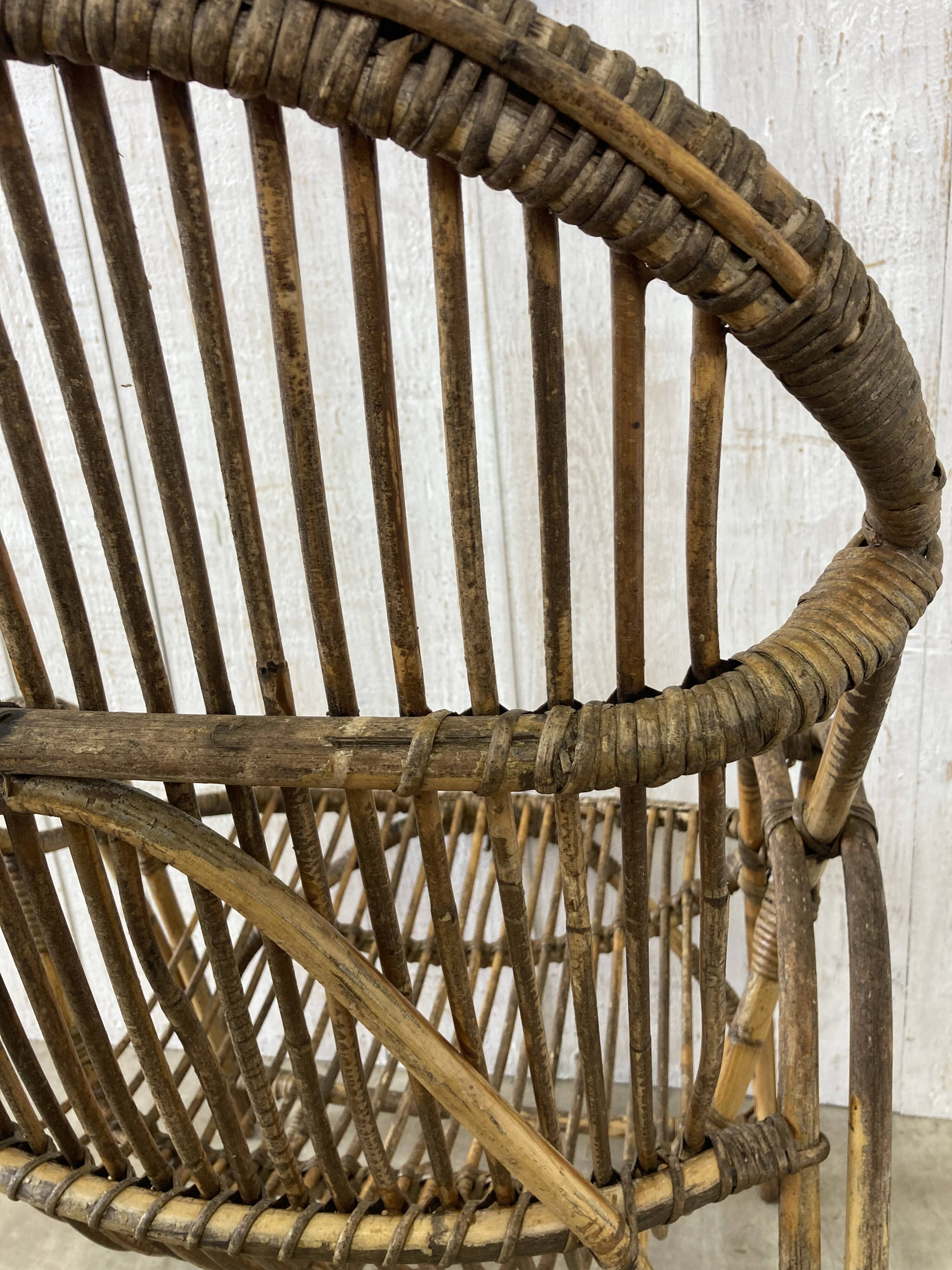 Vintage rattan armchair