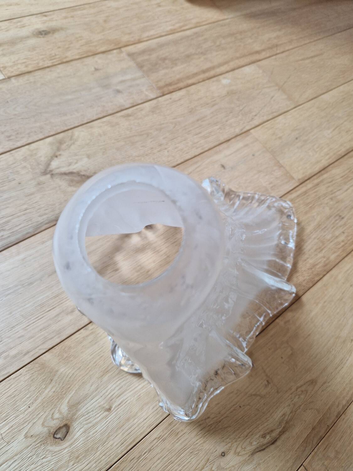 Antique Art Deco glass tulip