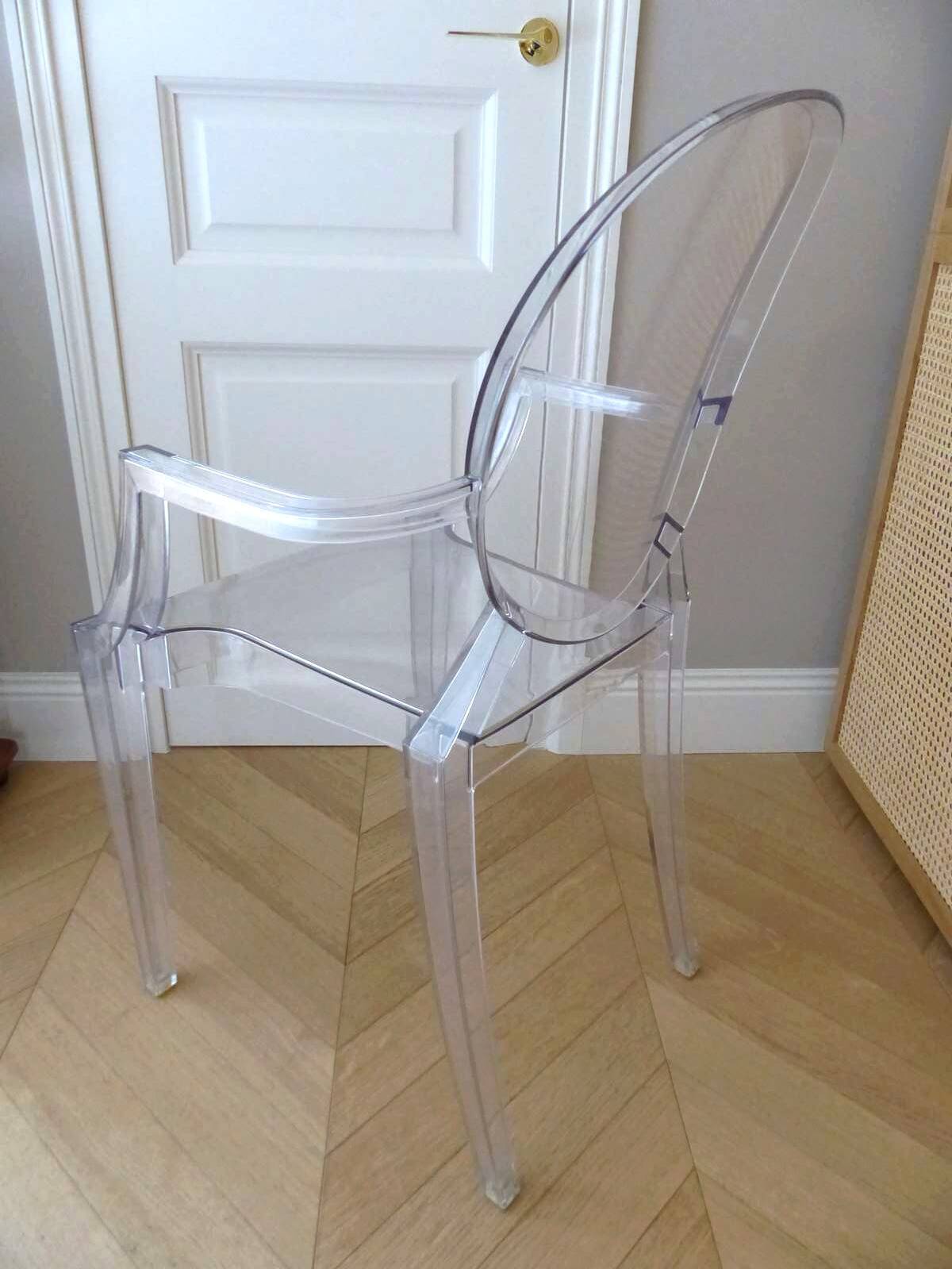 Fauteuil Kartell " Louis Ghost " Cristal design Philippe Starck