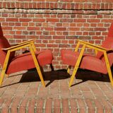 Pair of red armchairs Interier Praha