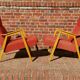 Paire de fauteuils rouge Interier Praha