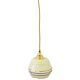 Vintage hanging lamp artdeco in yellow glass gold