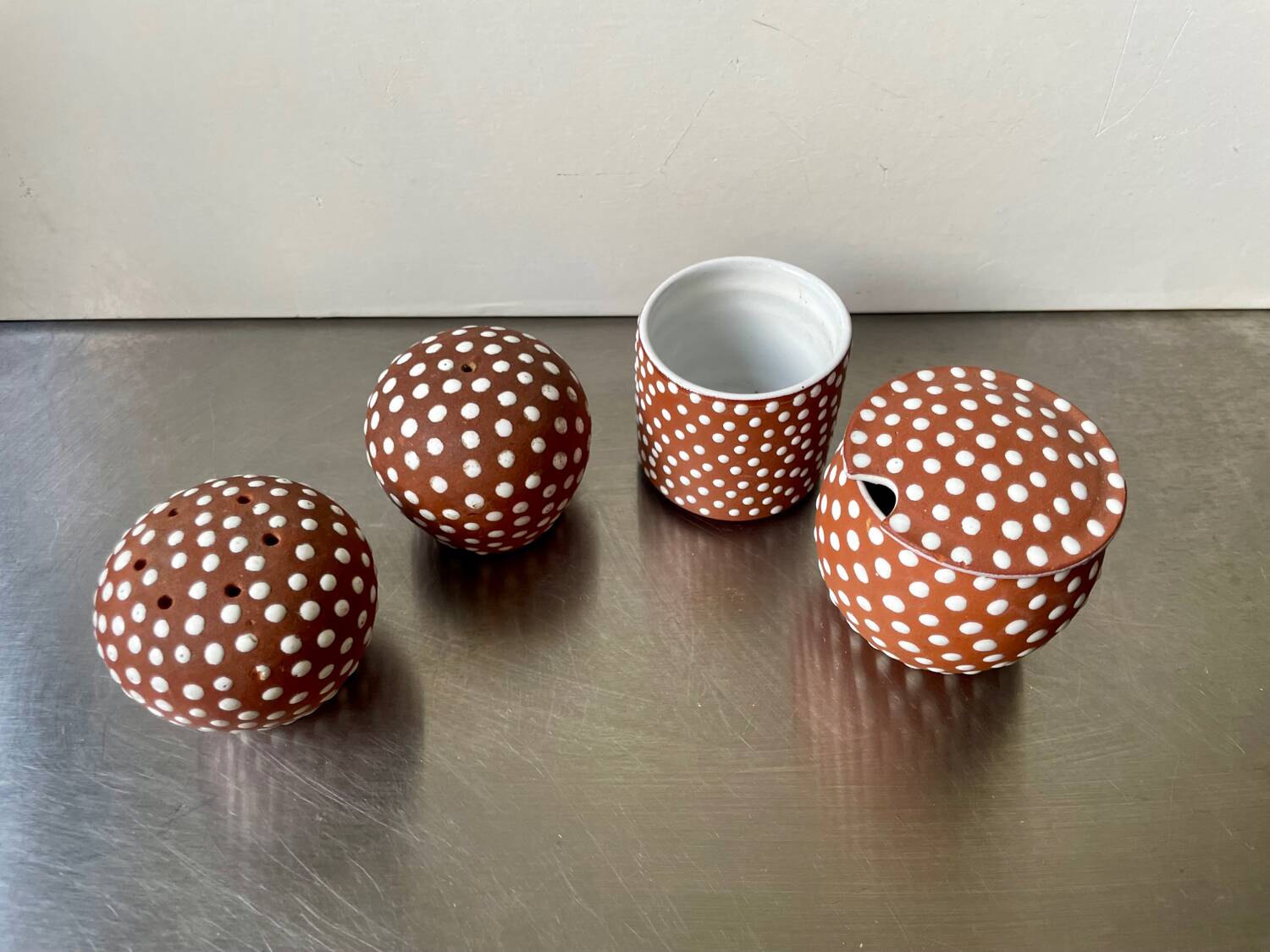Lot de 4 vases zeuthen keramik années 1950 danemark
