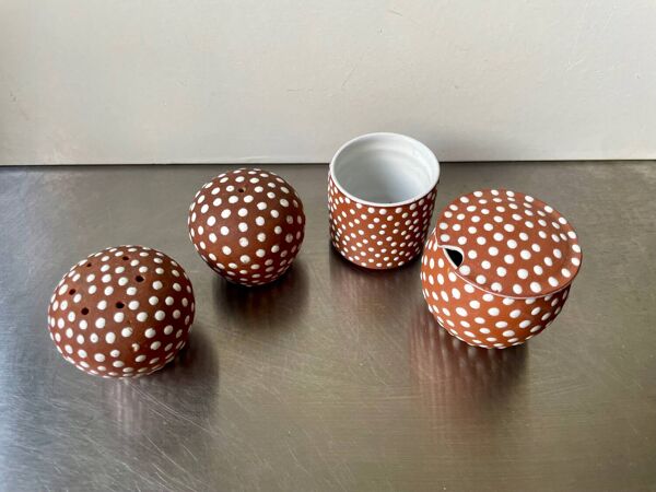 Lot de 4 vases zeuthen keramik années 1950 danemark